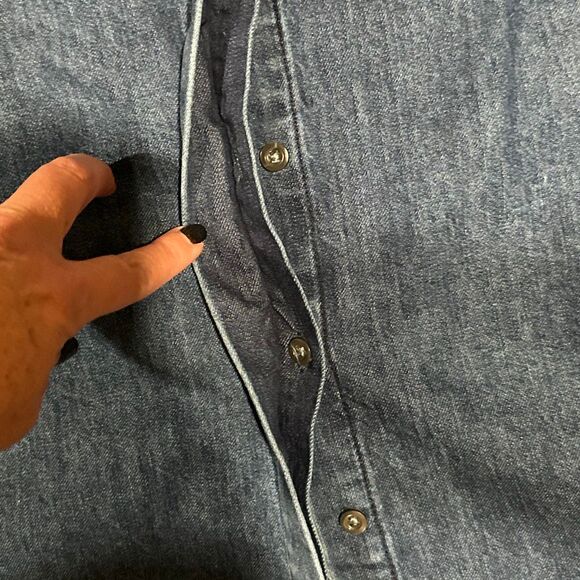 Frame denim ruched puff sleeve top Gillian S - Picture 7 of 9